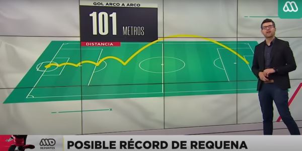 Кажется, есть новый рекорд самого дальнего гола в истории – забит из вратарской со 101 метра в Чили!